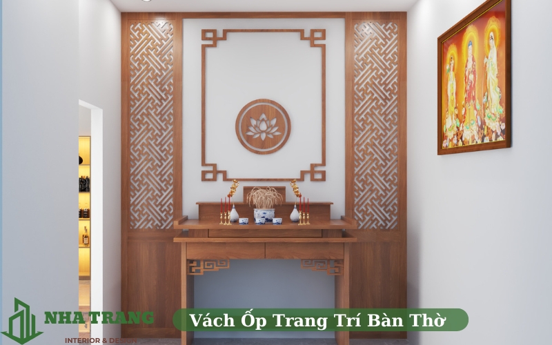 Vách Ốp Trang Trí Bàn Thờ
